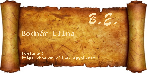 Bodnár Elina névjegykártya