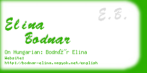 elina bodnar business card